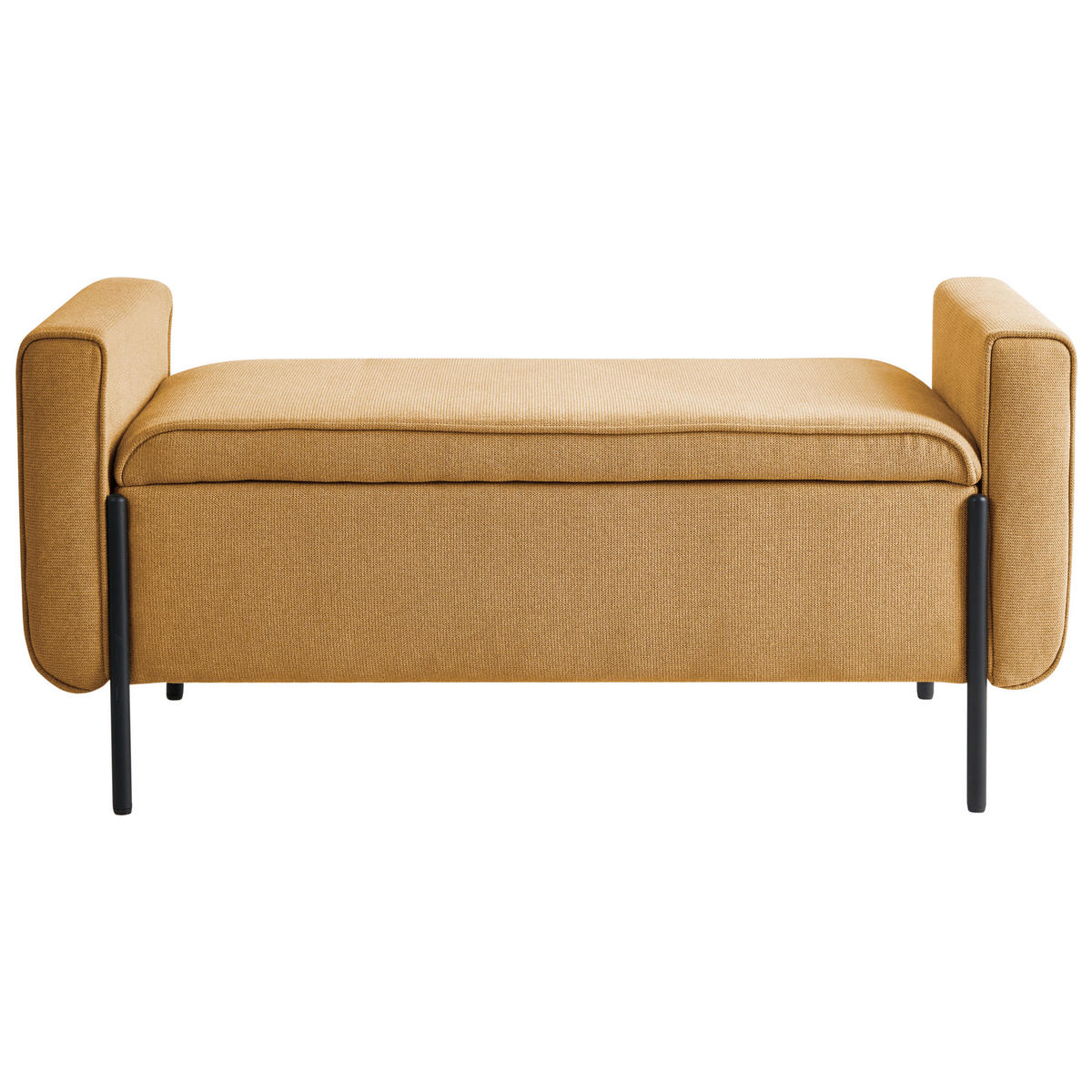 SITZBANK Gelb Lewes - Gelb/Schwarz, Textil (114/55/50cm) - Beliani