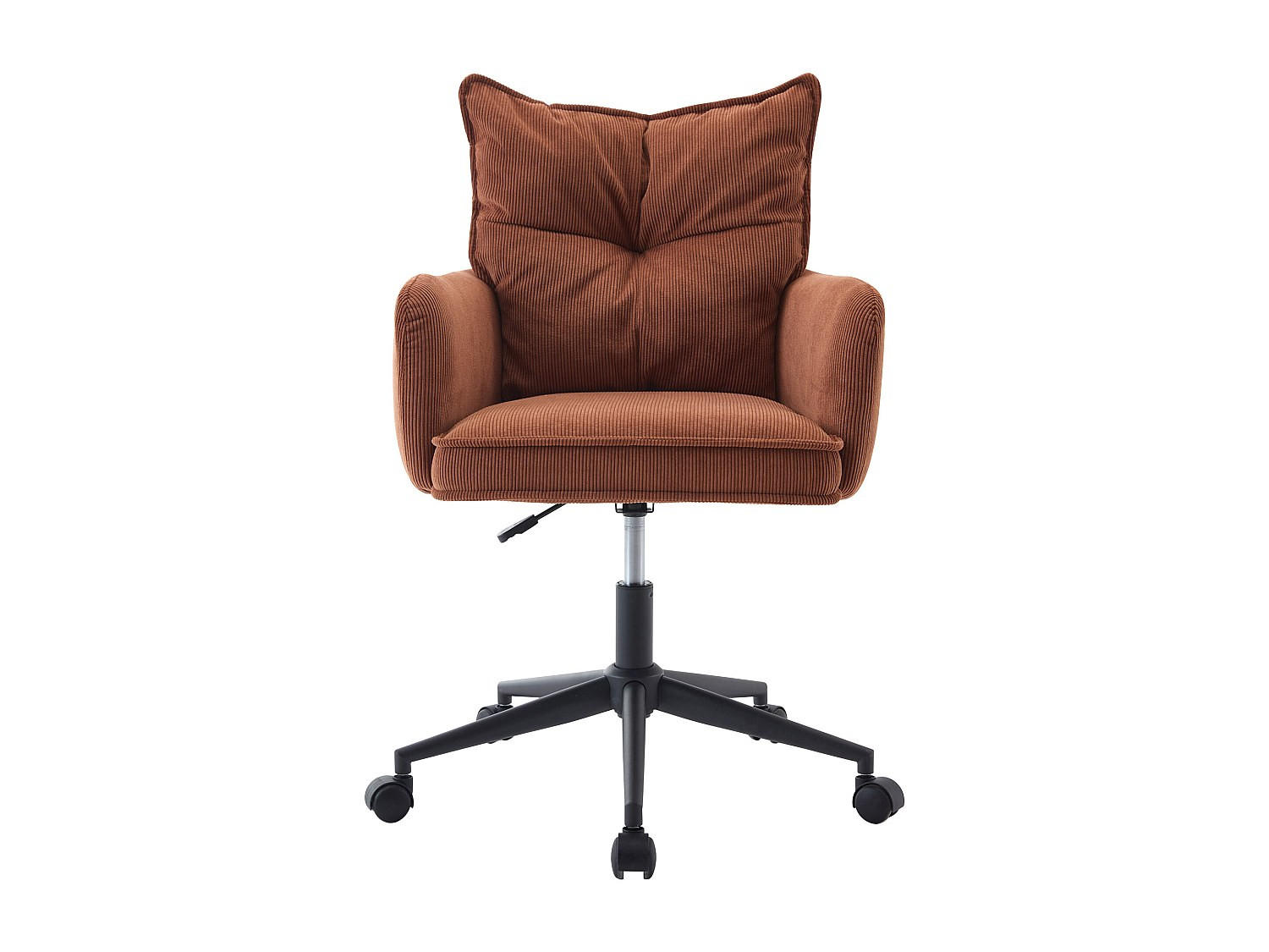 BÜROSTUHL ohne Armlehnen - 59.5 cm x 64 cm - stoff - terracotta Bataru - Terracotta, Textil (59.5/88/64cm) - Vente-Unique