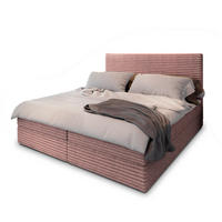 POSTEL BOXSPRING PISA 160x200 cm, s matrací a úložným prostorem, starorůžová - starorůžová, kompozitní dřevo/textil (160/200cm) - MASSENO