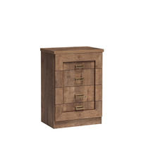 KOMMODE UDINE 63/90/44cm mit 4 Schubladen Türen Bronzefarben - Bronzefarben, Holzwerkstoff (63/90/44cm) - MASSENO