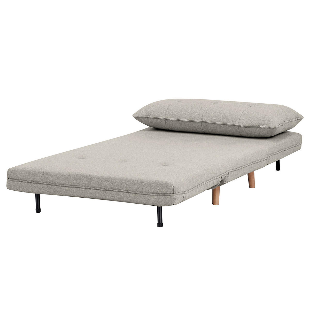 SCHLAFSESSEL - Kiefer - Grau - 102 x 81 x 87 cm - Buchefarben/Hellgrau, Holz/Buchenholz (102/81/87cm) - home24