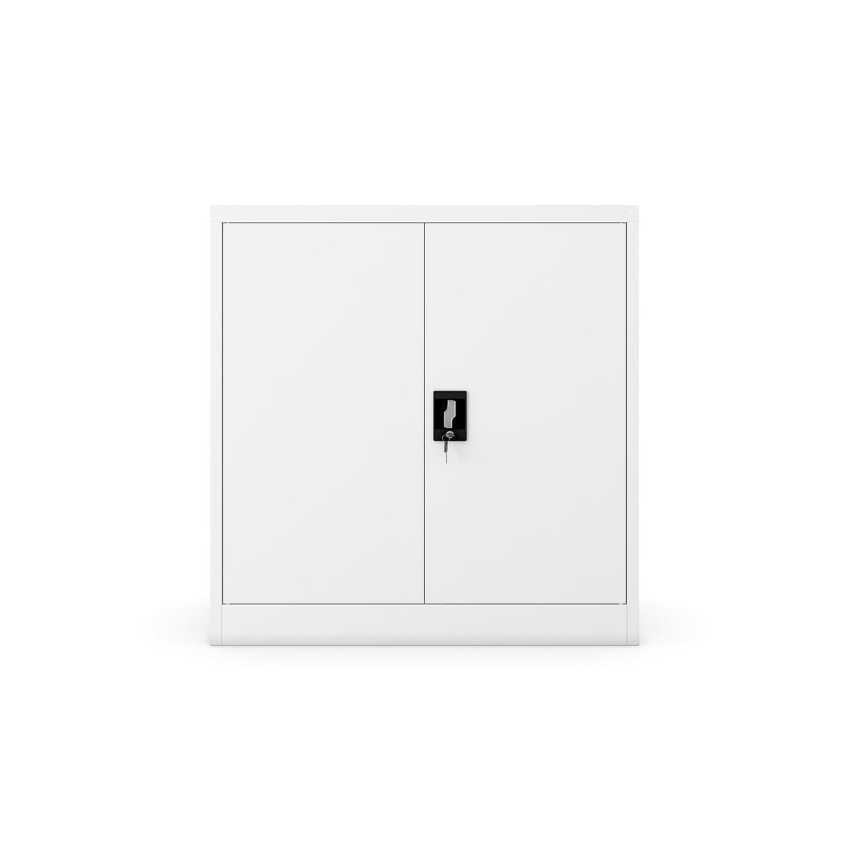 METALLSCHRANK mit Schloss für Büro und Werkstatt BEATA D600 - Weiß, Metall (93/90/60cm) - Jan Nowak