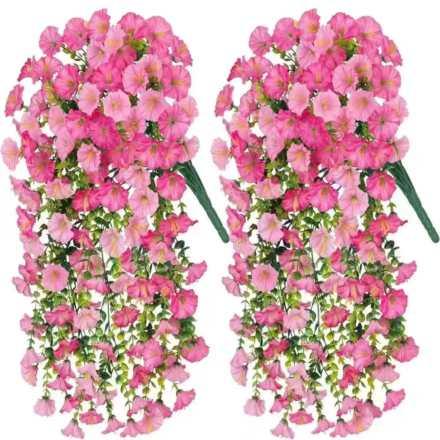 KUNSTBLUME 2 Stück Kunstblumen Veilchen Hängend - Hellrosa, Kunststoff (75cm) - Kaket