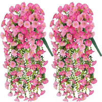 KUNSTBLUME 2 Stück Kunstblumen Veilchen Hängend - Hellrosa, Kunststoff (75cm) - Kaket