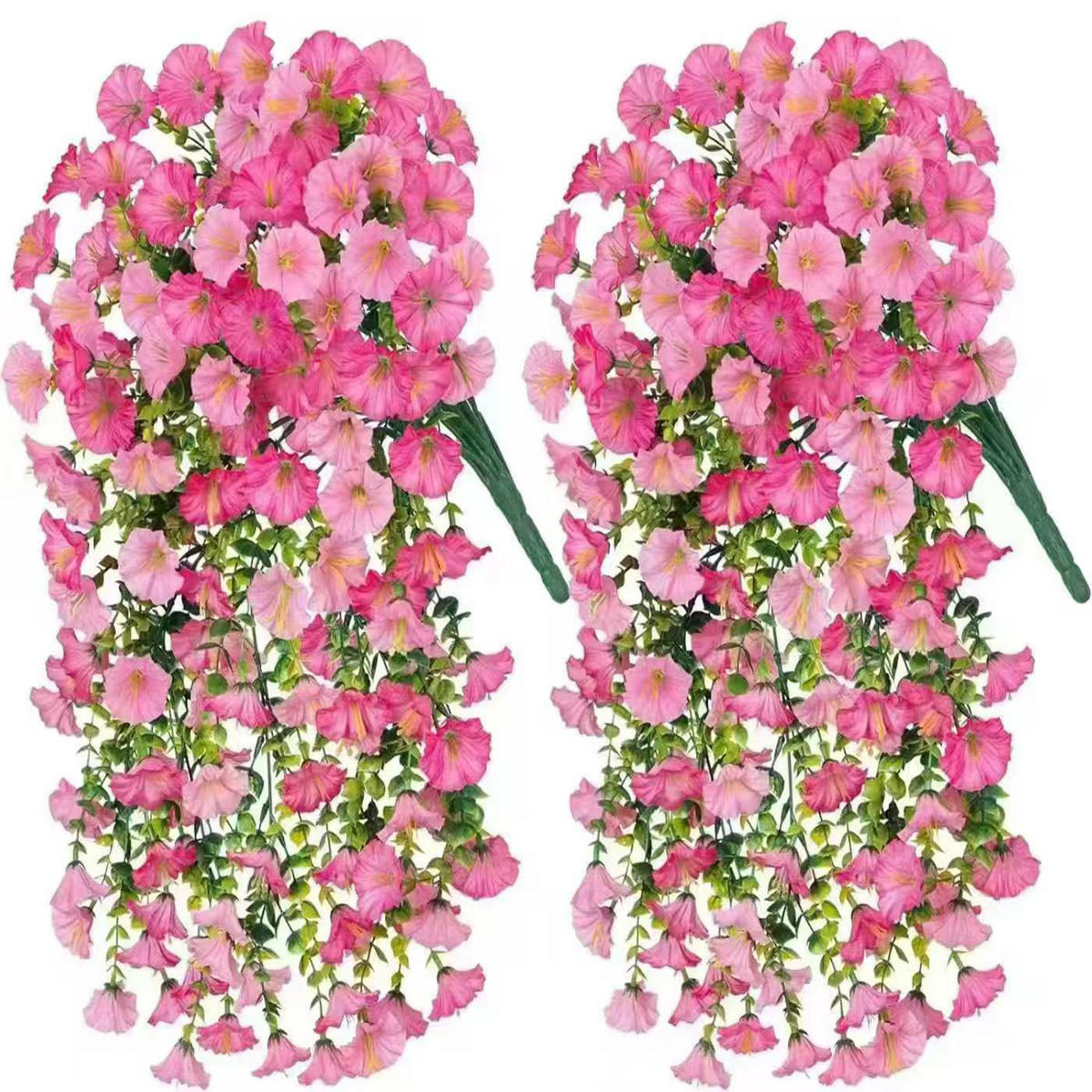 KUNSTBLUME 2 Stück Kunstblumen Veilchen Hängend - Hellrosa, Kunststoff (75cm) - Kaket