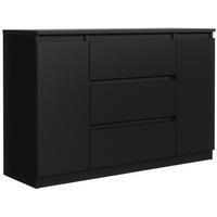 KOMMODE Schwarz 139/79/39 - Schwarz, Holzwerkstoff (139/79/39cm) - RAUMHIRSCH FURNITURE