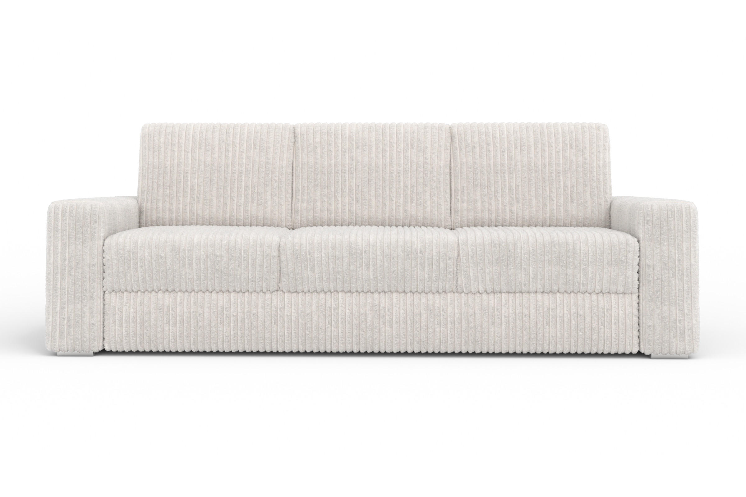 SOFA TIMON 245cm breit in Cord Creme - Creme, Holz/Holzwerkstoff (245/90/92cm) - Deine Möbel 24