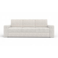 SOFA TIMON 245cm breit in Cord Creme - Creme, Holz/Holzwerkstoff (245/90/92cm) - Deine Möbel 24