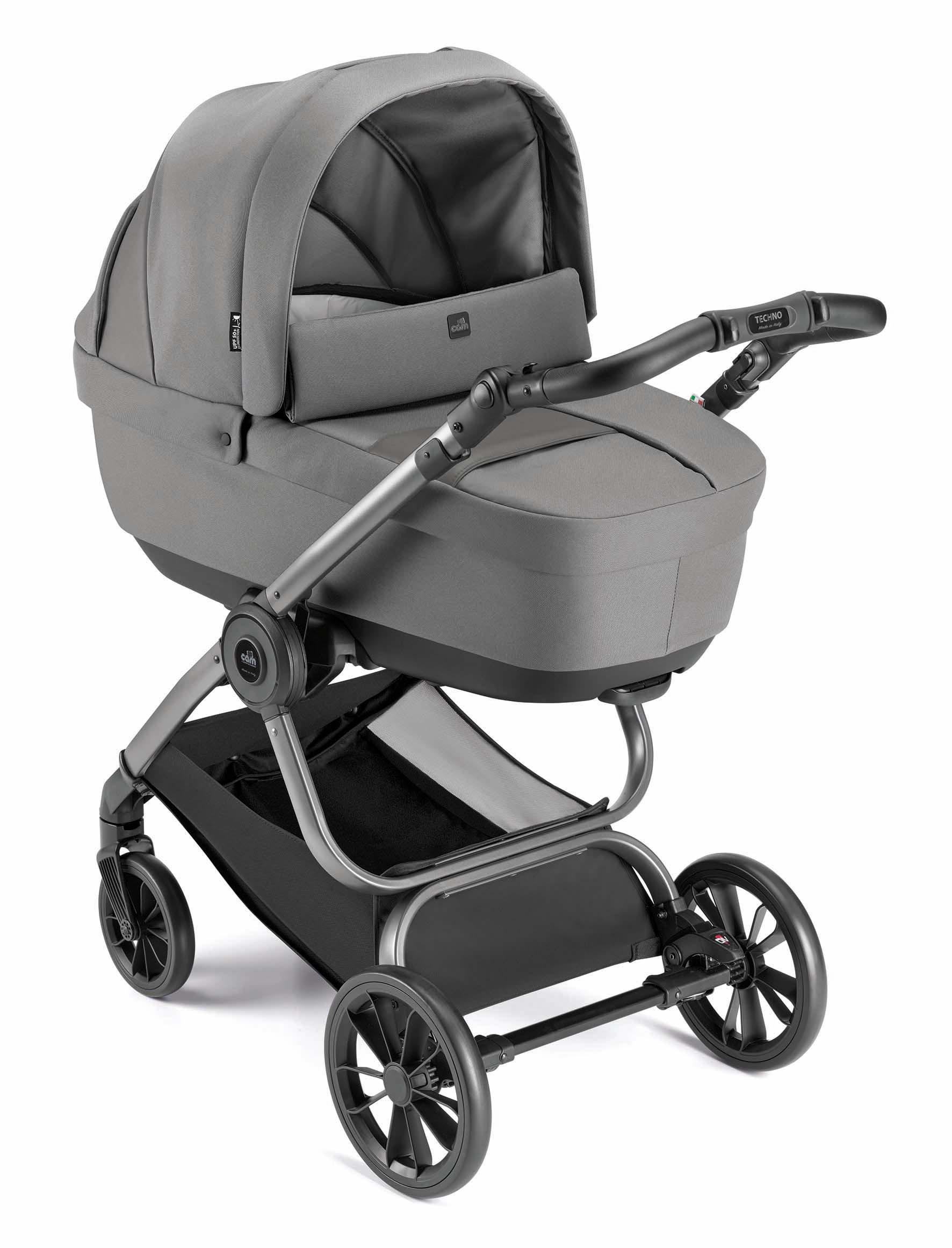 KOMBI-KINDERWAGEN Techno Babila 2in1, klappbar - Anthrazit, Kunststoff (907/552/614cm) - Cam il Mondo del Bambino S.p.A.