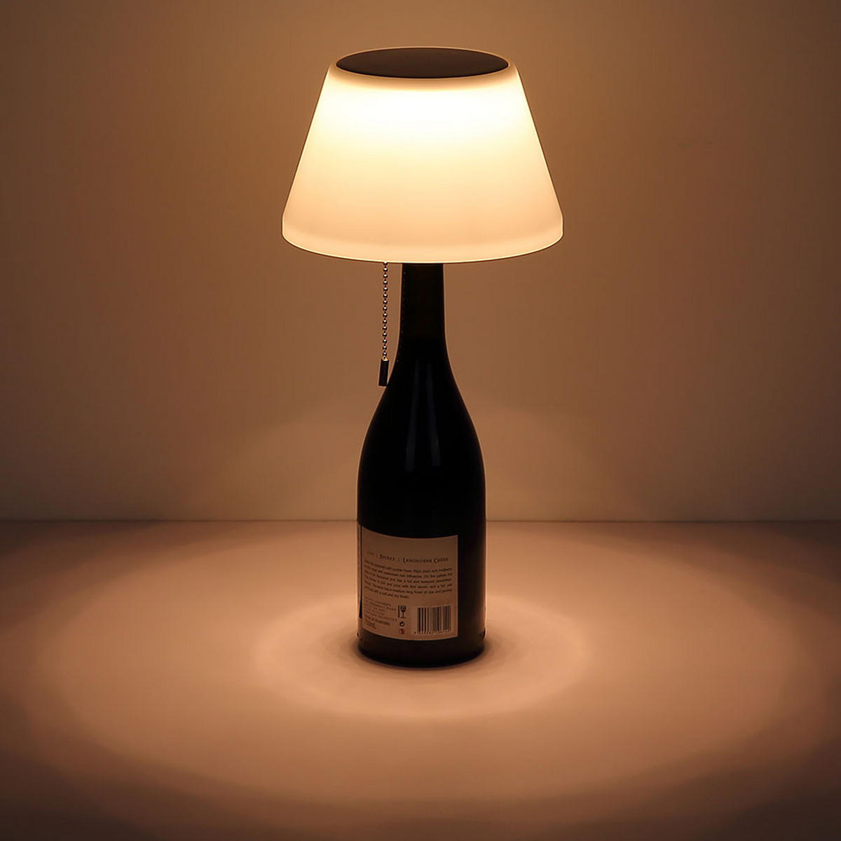 LED SOLAR AUSSENLEUCHTE Flaschenlampe Opal - Weiß, Metall (20/20/23cm) - Globo Lighting