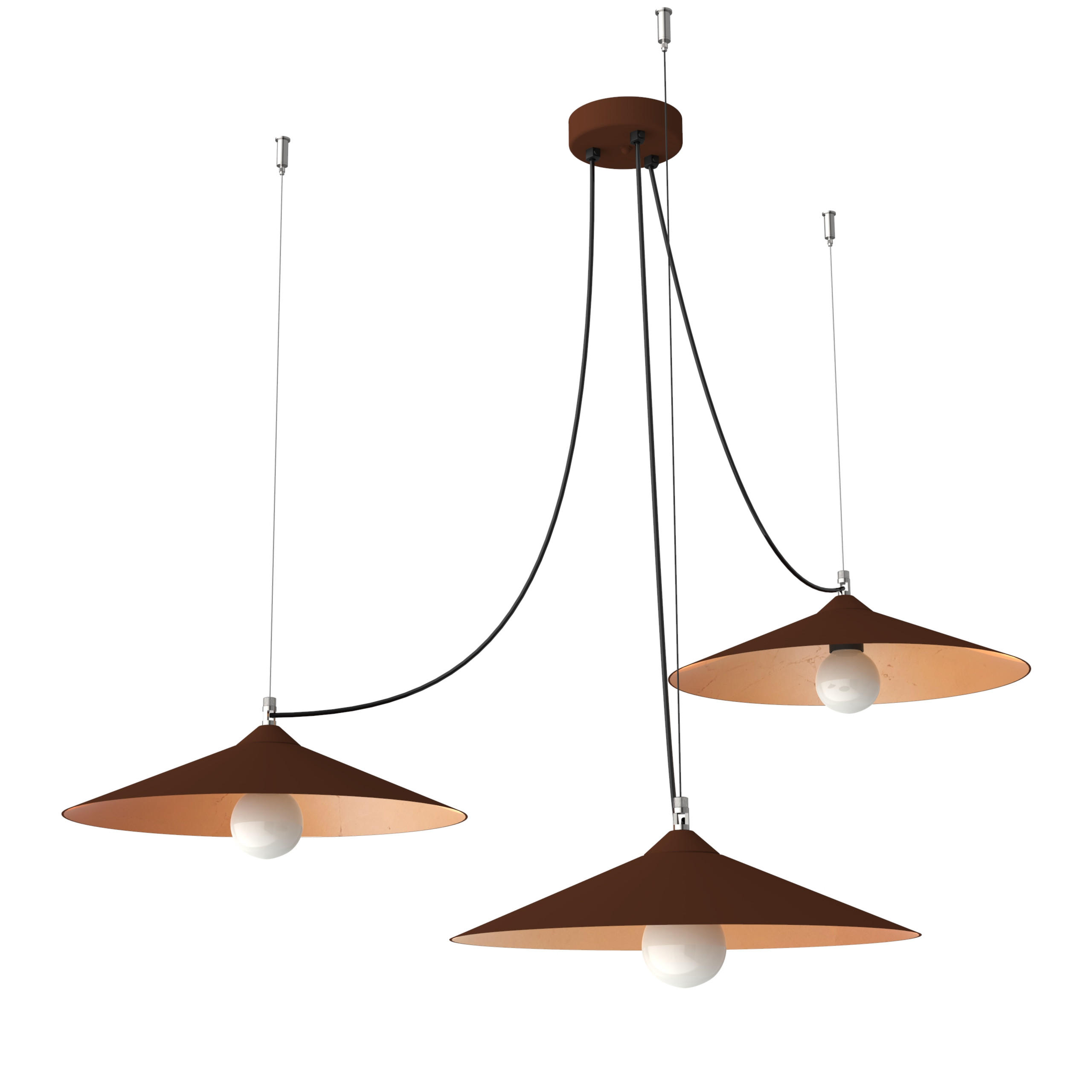 HÄNGELEUCHTE - Braun, Metall (40/40/9cm) - Lumicom