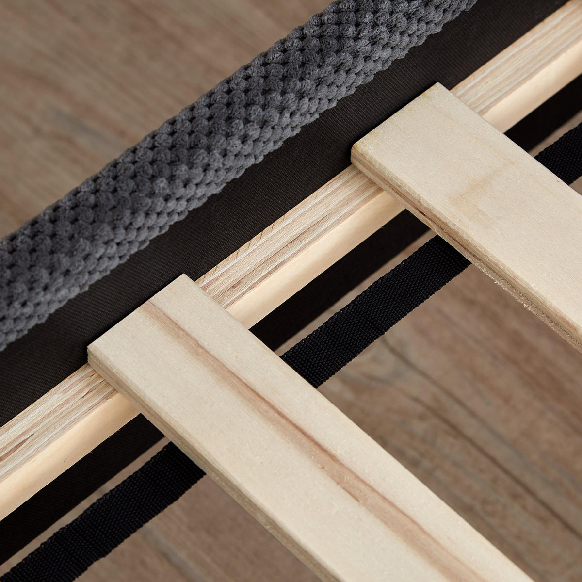POLSTERBETT mit Matratze 140/200 cm in Anthrazit - Grau, Textil (140/200cm) - Homestyle4u