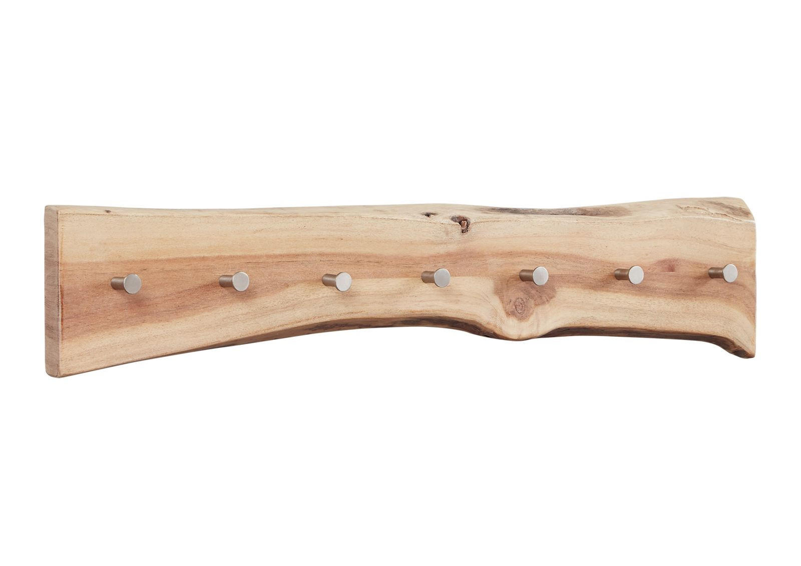 GARDEROBENLEISTE Akazie 70x5x10 natur lackiert PURE ACACIA #712 - Naturfarben, Holz (70/10/5cm) - Massivmoebel24