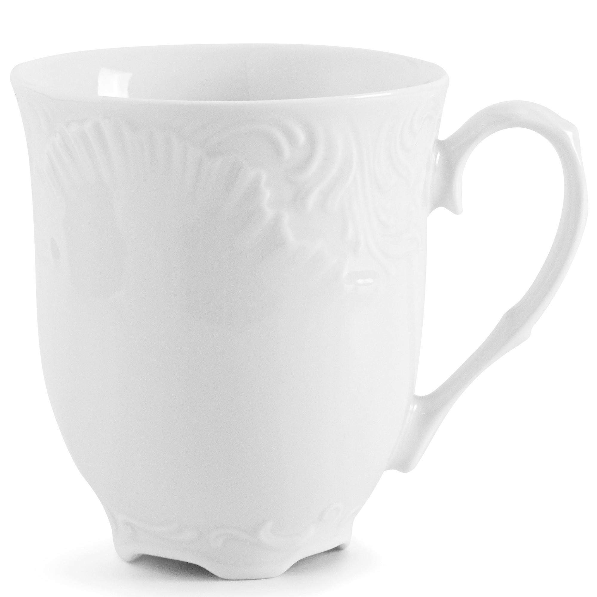 KAFFEETASSEN Cmielow Rococo 6-tlg - Weiß, Keramik (0.25L) - KONSIMO®