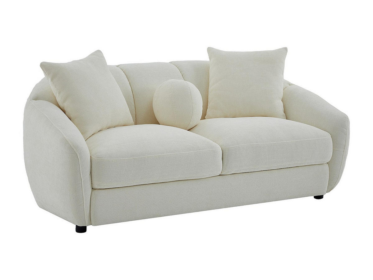 SOFA - 2 Personen - stoff - elfenbeinfarben Nafeki - Weiß, Textil (182/78/96cm) - Vente-Unique