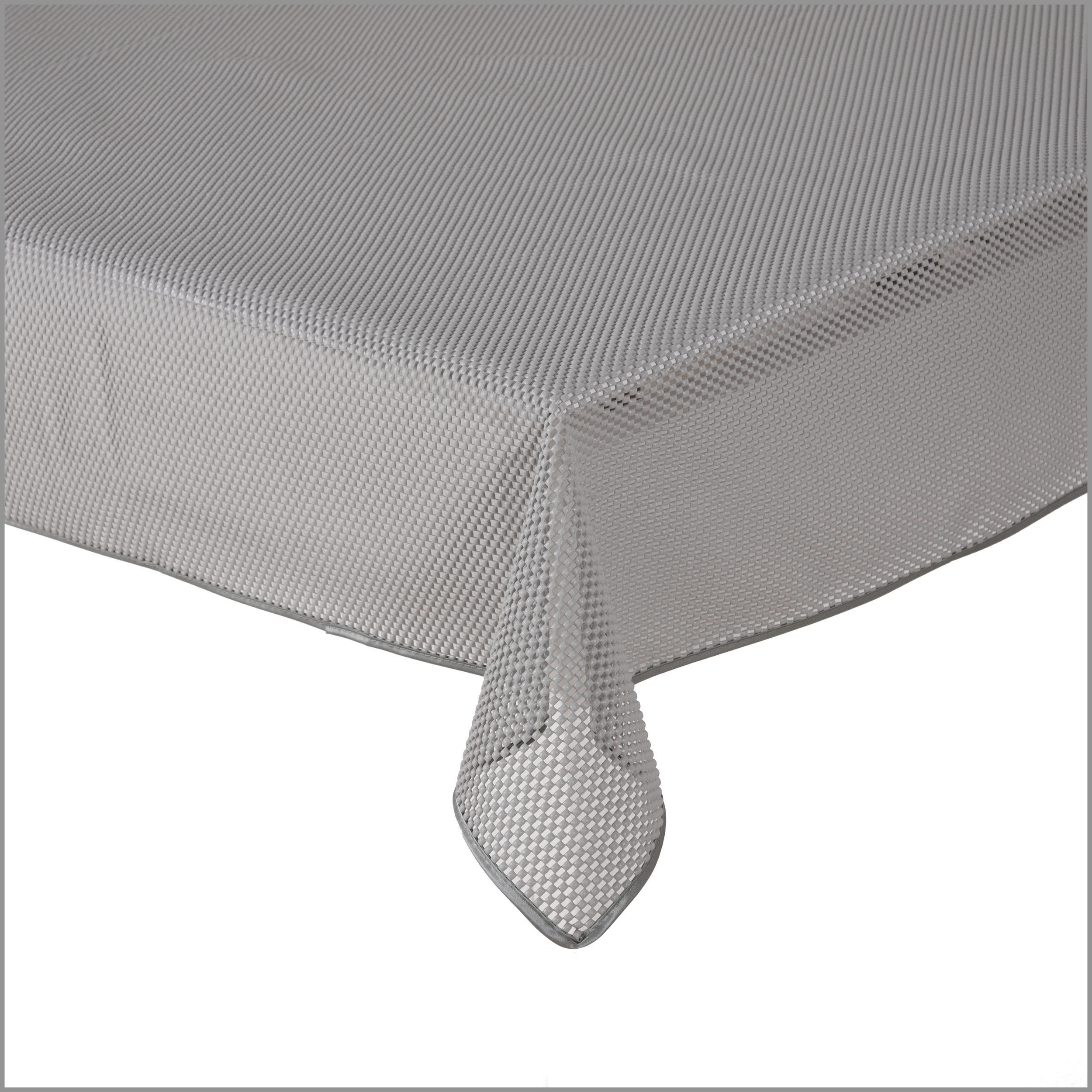 TiborTex Tischdecke Hellgrau 130x160 cm
