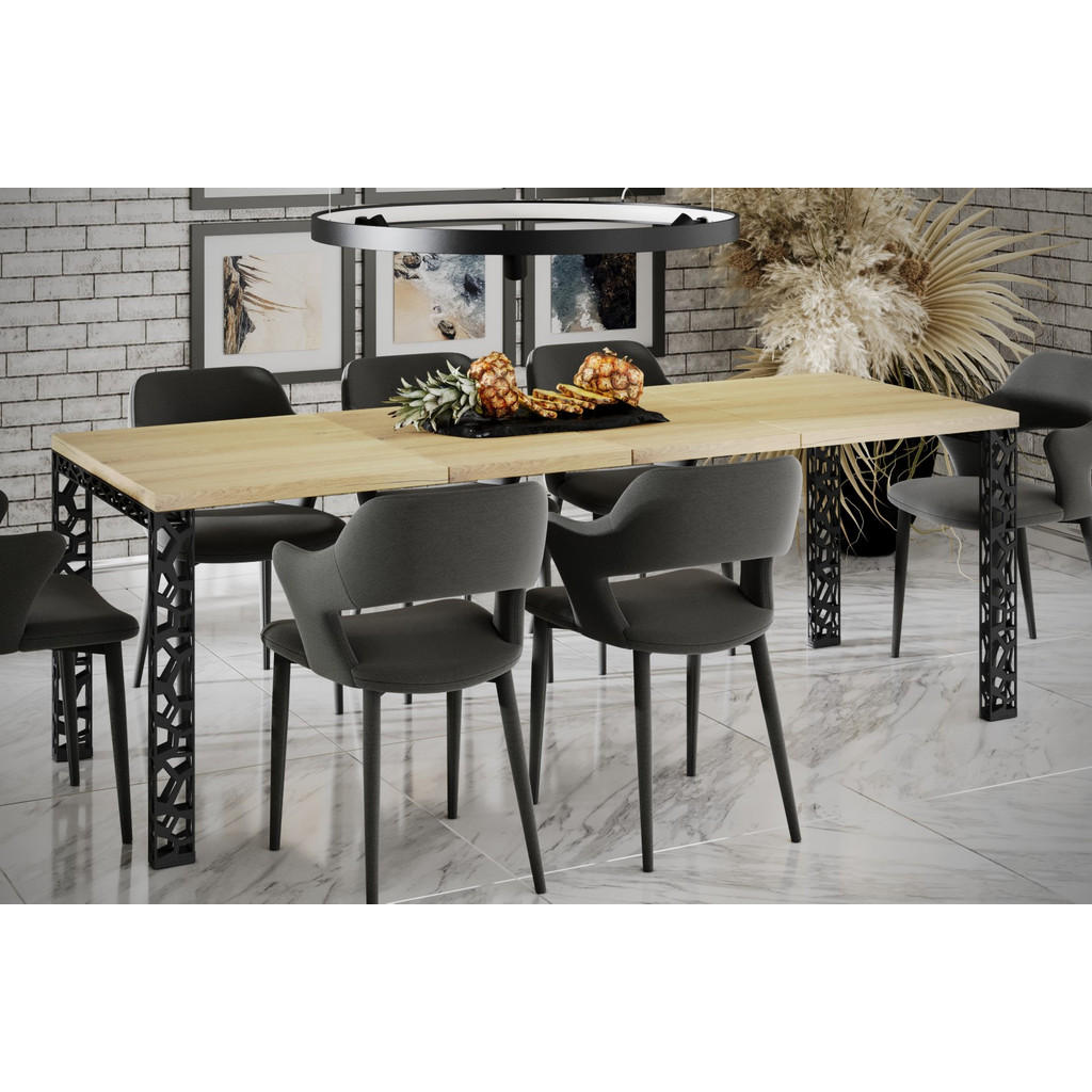 Thumbnail - Endo-Moebel Esstisch, Eiche, Holzwerkstoff, Rechteckig,Rechteckig, 80x76x80 cm, Esszimmer, Tische, Esstische