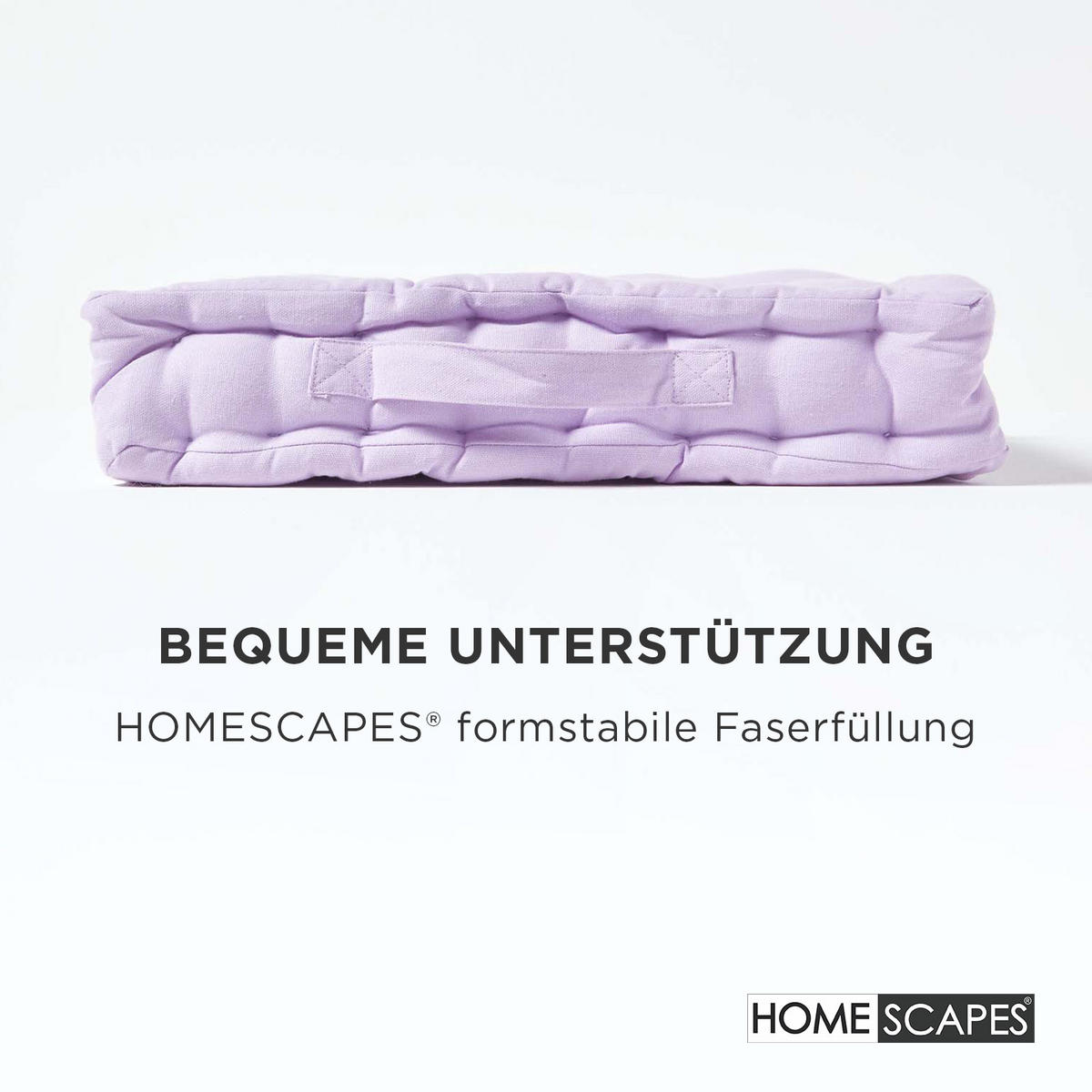SITZKISSEN flieder 40/40/8 cm – Bodenkissen unifarben - Flieder, Textil (40/40/8cm) - Homescapes