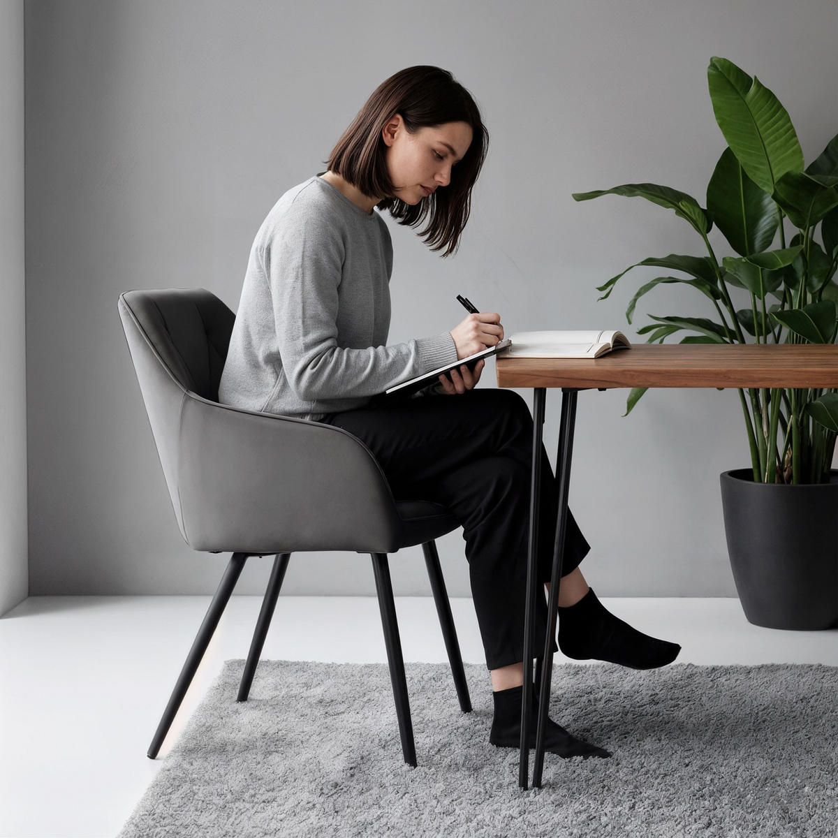 POLSTERSTUHL 2er Set, Metallbeine Grün 54,5/82,5/58 - Grün, Textil (55/83/58cm) - RAUMHIRSCH FURNITURE