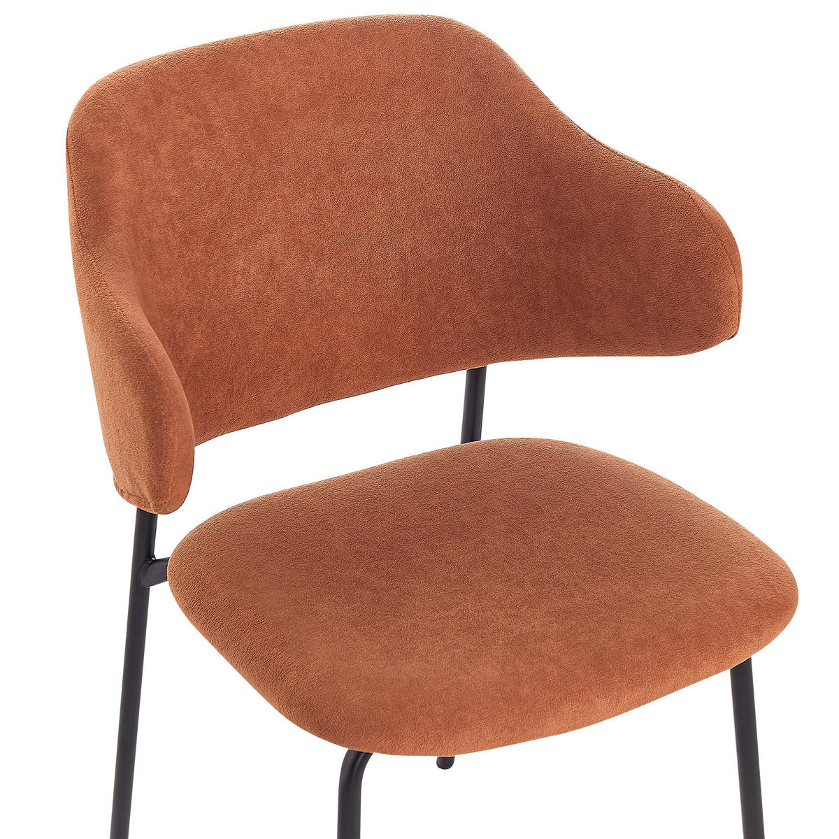 ÉTKEZŐSZÉK 2 darabos Szett Kárpit Narancssárga Kenai - narancssárga, textil/fém (46/82/58cm) - Beliani