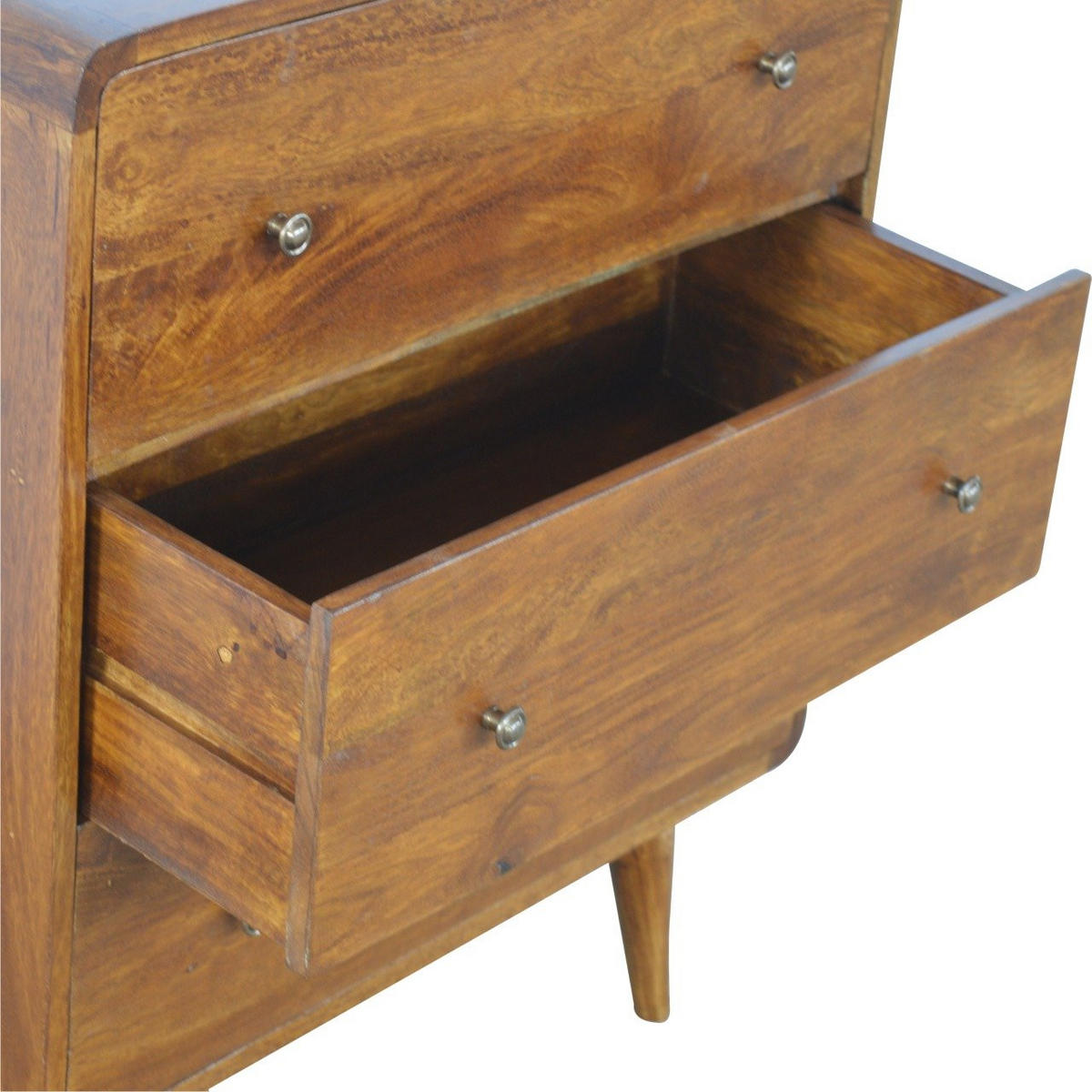 KOMMODE im Kastanien-Finish - Messingfarben/Braun, Holz/Metall (70/80/35cm) - Artisan Furniture