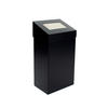 MÜLLEIMER Robuster Mit Pushdeckel 18 Liter 50 x 27,7 x 17 cm Aluminium Schwarz - Schwarz, Metall (27.7/50/17cm) - PROREGAL