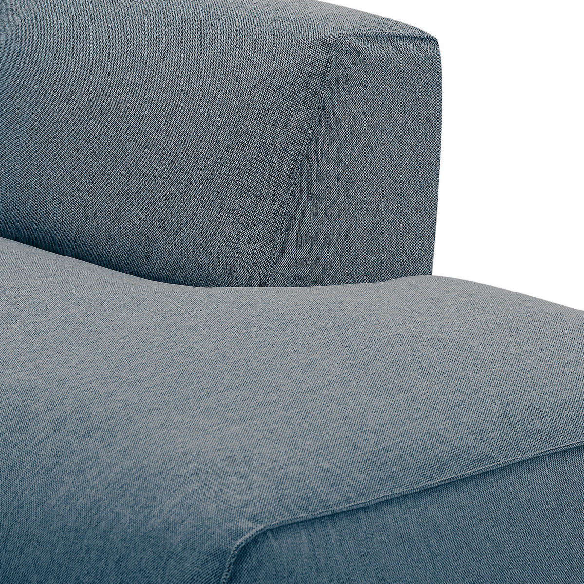 ECKSOFA mit Chaiselongue - Blaugrau/Schwarz, Kunststoff/Textil (290/173cm) - home24