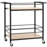 KÜCHENWAGEN, Spanplatte, Stahl, Naturholz - Naturfarben, Kunststoff (40/75/82cm) - HOMCOM