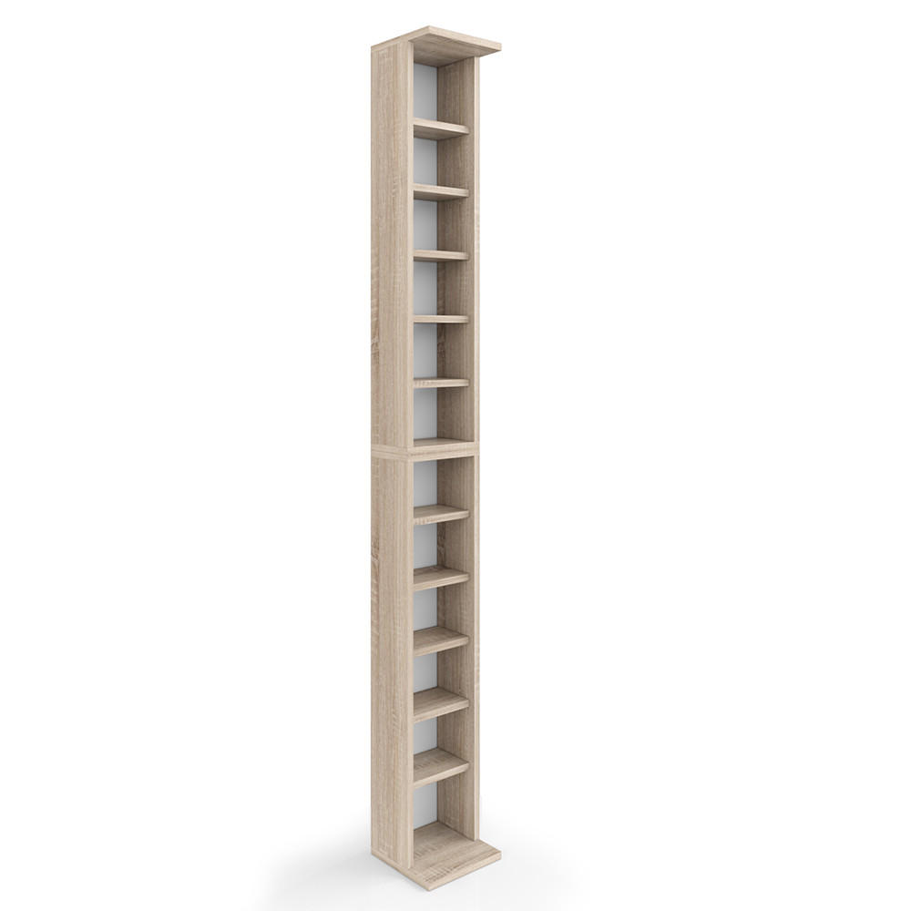 CD-REGAL Sonoma 21 x 183.6 cm Groß - Sonoma Eiche, Holzwerkstoff (21/183.6/20cm) - Vicco