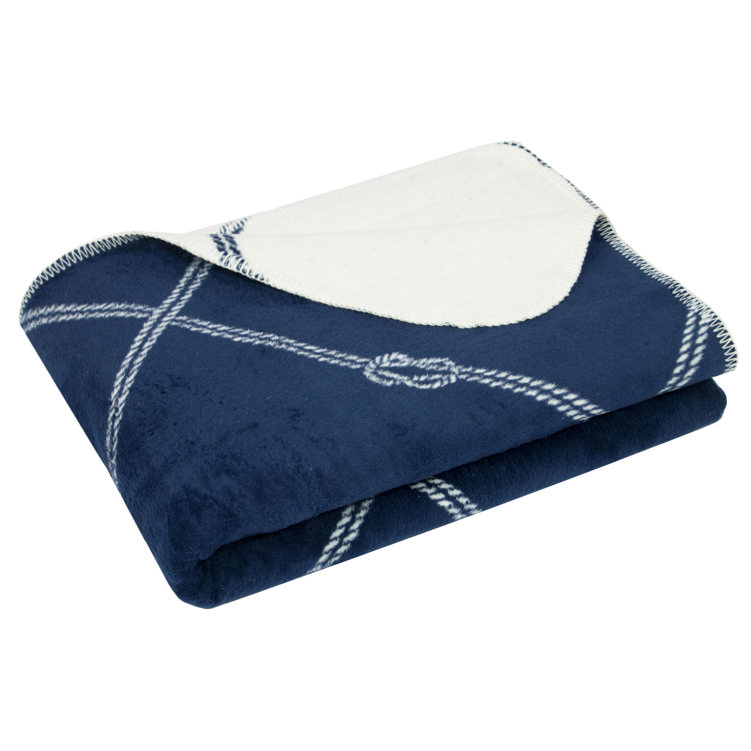 KUSCHELDECKE, 150x200 cm, 60% Baumwolle, 40% Polyacryl, Blau - Dunkelblau, Naturmaterialien (150/200cm) - Zollner