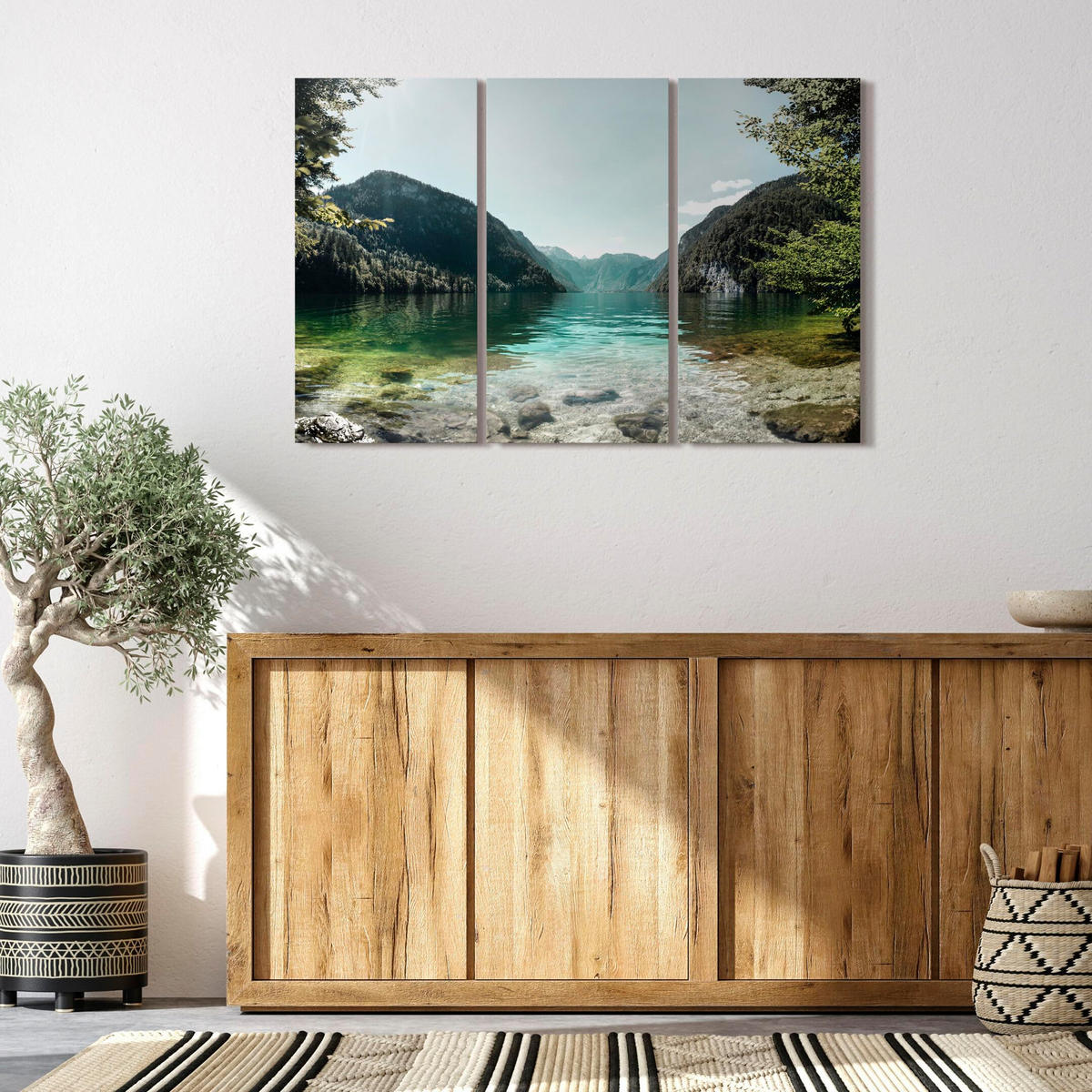 LEINWANDBILD See 3-tlg. 120x80 cm - Multicolor, Holz (120/80cm) - LUMASOUL