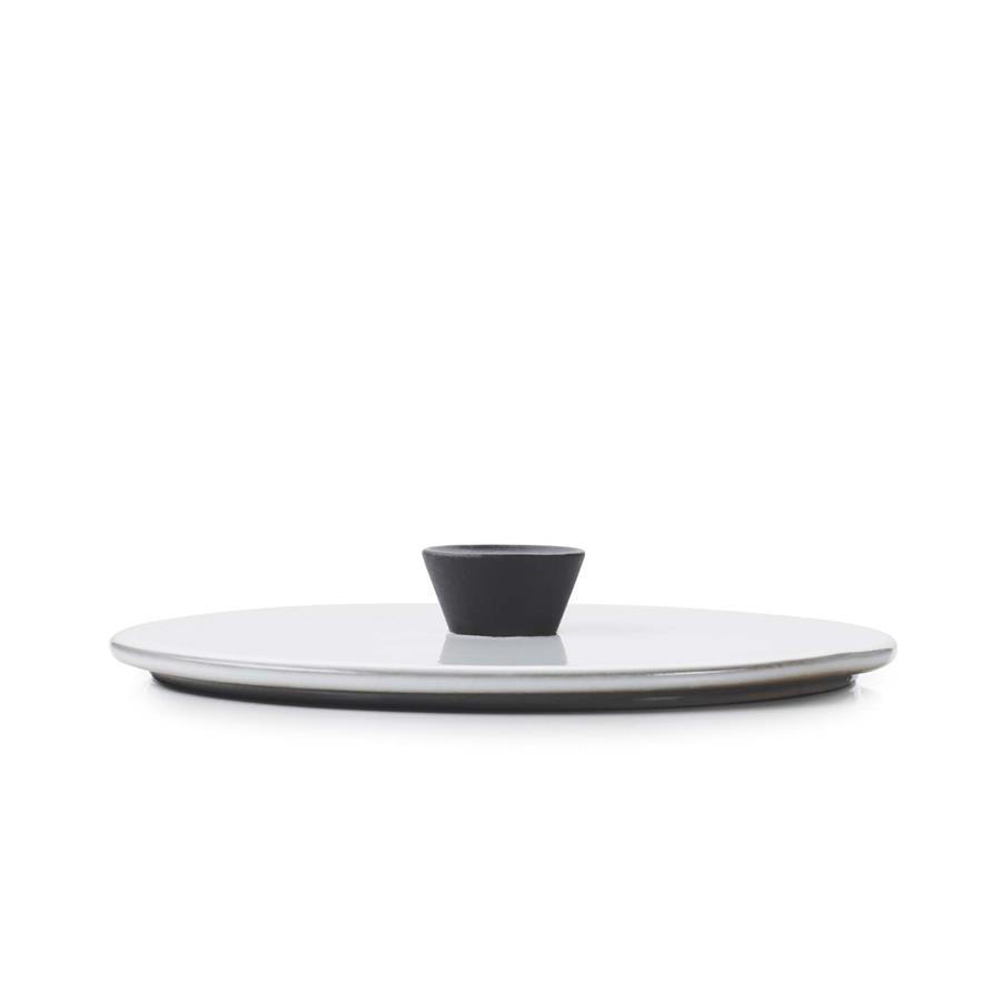 KASSEROLLE MIT DECKEL CARACTERE 25 cl Kumuluswolke - Weiß, Keramik (12/12/6.8cm) - Revol Porcelaine France