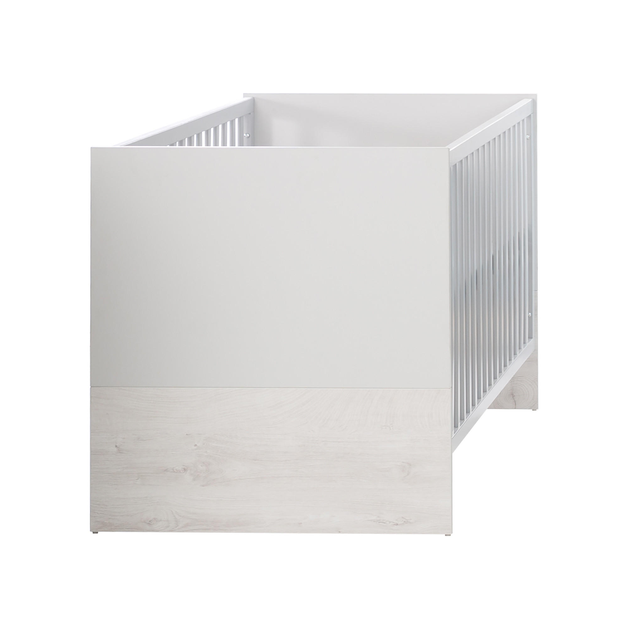 BABYBETT Maren 2 70 x 140 cm - Hellgrau, Holzwerkstoff (70/140cm) - Roba