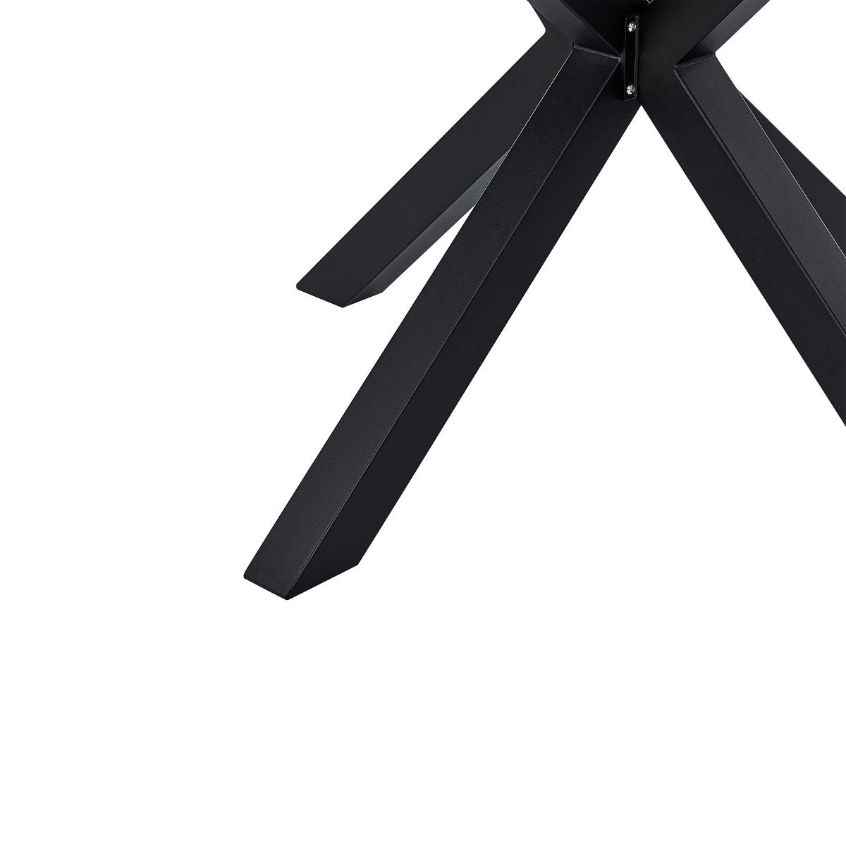 GARTENTISCH Keramik Schwarz Maletto - Schwarz, Metall (120/120/66cm) - Beliani