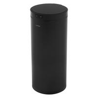 MÜLLEIMER mit Sensor 40L rund aus Stahl Schwarz - Schwarz, Metall (29/68/29cm) - ML-DESIGN