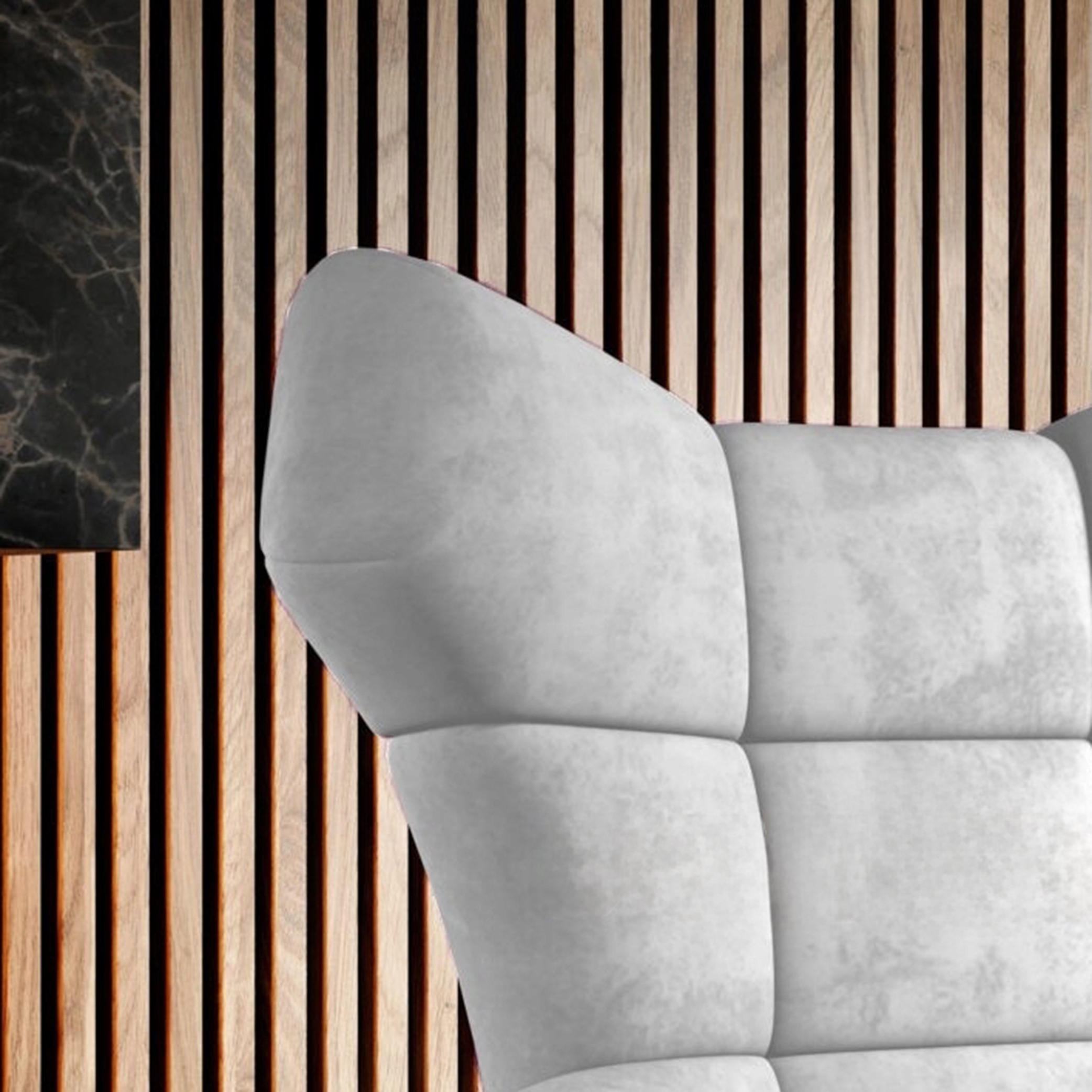 SESSEL SENSI Relaxstuhl mit 360° Drehung und Schwingfunktion – Lux-Schaumkissen, Esche, 104x46x119 cm - Silberfarben/Schwarz, Holz/Textil (104/119/84cm) - DomoHome