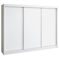 SCHWEBETÜRENSCHRANK 200 CM MERO Farbe: Schwarz / weiß / schwarz / weiß - Schwarz/Weiß, Holzwerkstoff (200/215/59.5cm) - A&J MöbelLand