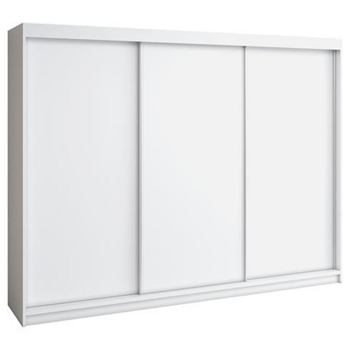 SCHWEBETÜRENSCHRANK 200 CM MERO Farbe: Schwarz / weiß / schwarz / weiß - Schwarz/Weiß, Holzwerkstoff (200/215/59.5cm) - A&J MöbelLand