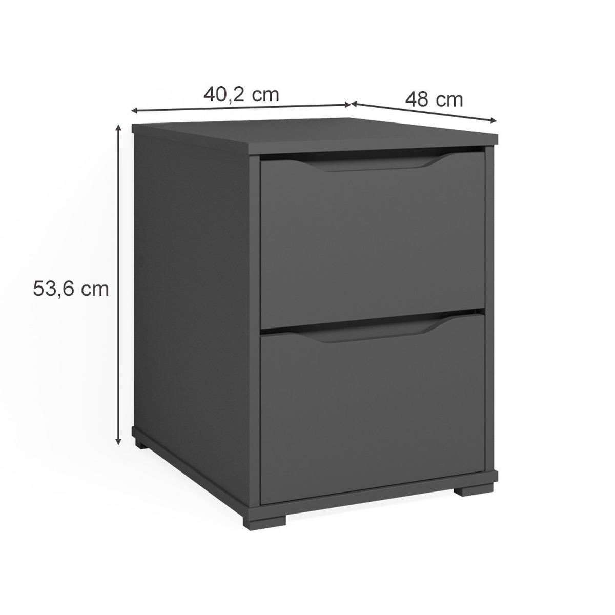 NOČNÍ STOLEK Ruben Antracit - antracitová, kompozitní dřevo (40.2/53.6/48cm) - Vicco