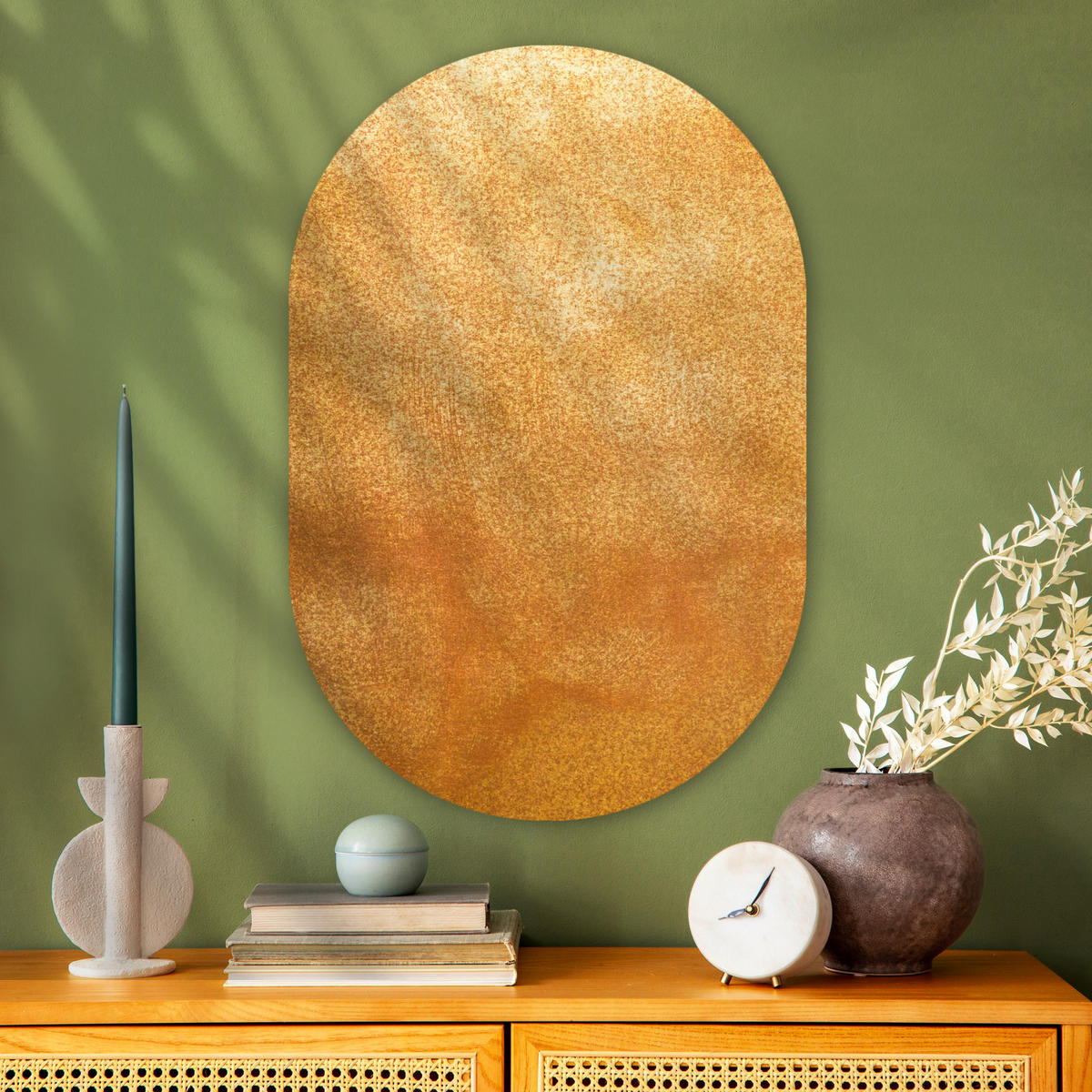 WANDBILD Eisen - Rost - Gold - Metall - Luxus 60x90 cm - Goldfarben, Kunststoff (60/90cm) - MuchoWow