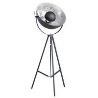 STEHLAMPE Thames 60/60/170 cm - Schwarz, Metall (68/53/165cm) - Beliani