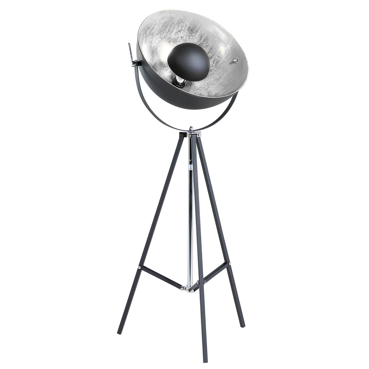 STEHLAMPE Thames 60/60/170 cm - Schwarz, Metall (68/53/165cm) - Beliani