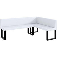 ECKBANK ERIC_U - Weiß, Leder (142/196cm) - Meblini