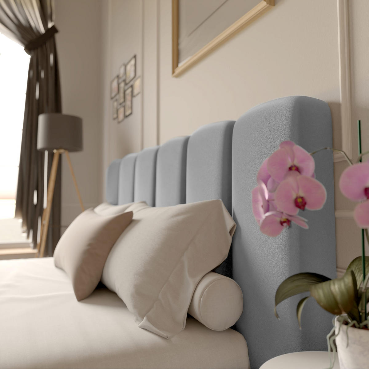 POLSTERBETT Doppelbett Svenstorp Hellgrau 140x200 cm - Hellgrau, Textil (140/200cm) - Meblito