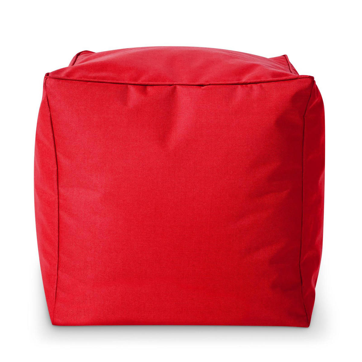 SITZSACK-HOCKER Pouf "Cube" 40x40x40cm - Rot, Textil (40/40/40cm) - Green Bean
