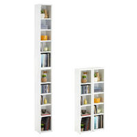 CD/DVD- REGAL CHART - Weiß, Holzwerkstoff (20/186/17cm) - CARO-Möbel