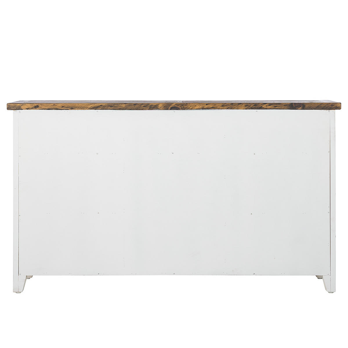 SIDEBOARD - Kiefer massiv - Weiß/Kieferfarben, Holz (159/90/40cm) - home24