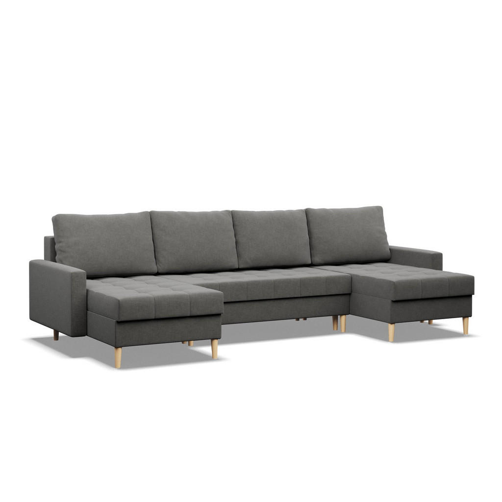 Thumbnail - Xxxl U-Sofa, Dunkelgrau, Textil, U-Form, 294x88x140 cm, Wohnzimmer, Sofas & Couches, Wohnlandschaften, Wohnlandschaften ...