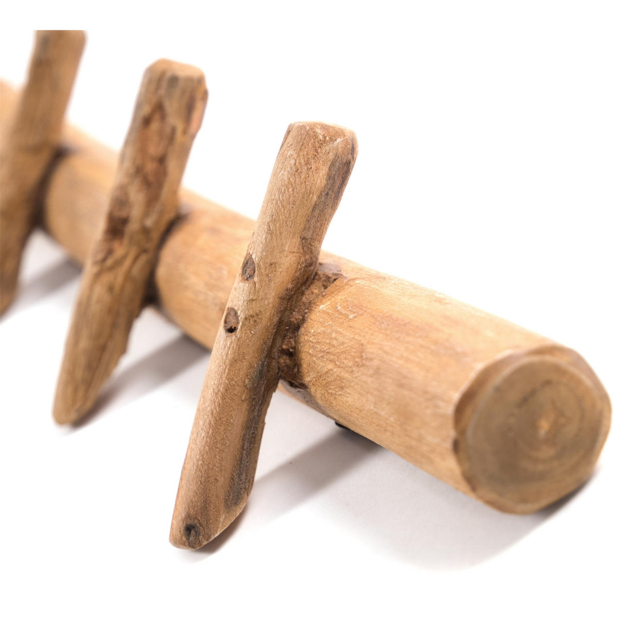 WANDGARDEROBE Kyra 60 Massivholz, 5 Haken naturfarben - Naturfarben, Holz (60/12/5cm) - DESIGN DELIGHTS