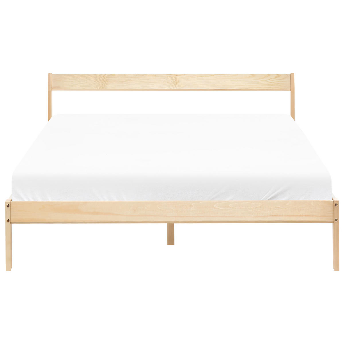 BETT mit Lattenrost 140/200 Kiefernholz Hellbraun Madone - Hellbraun/Braun, Holz (140/200cm) - Beliani